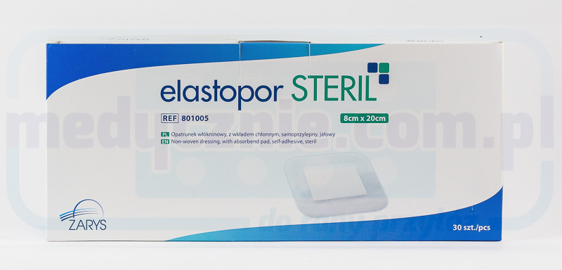 Пов'язка ELASTOPOR стерильна 8* 20см 30шт з поглинаючою прокладкою